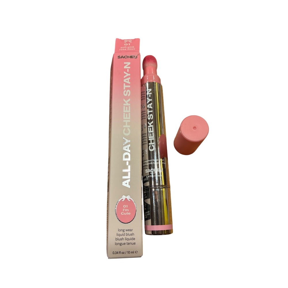 Sacheu All-Day Cheek Stay-N Liquid Blush — 01 I'm Cute Soft Pink READ
